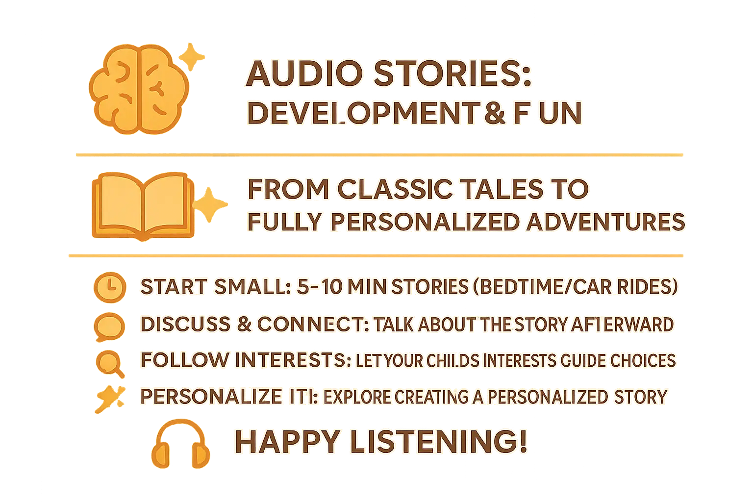 Audio stories for kids: screen-free imagination sparks 🎧 7 Educational visual about Family listening to personalized audio story related to audio stories for kids with professional design and engaging content for parents