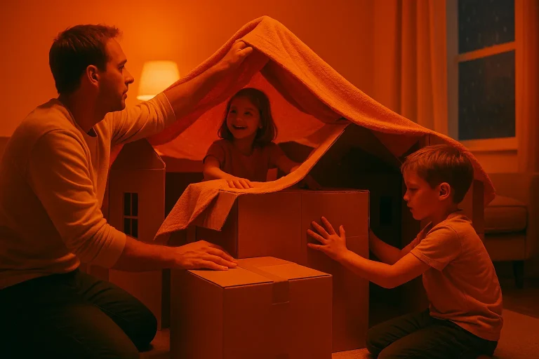 Heartwarming image showing Featured image for indoor activities for kids article demonstrating emotional connection and joy created by indoor activities for kids for family bonding and storytelling