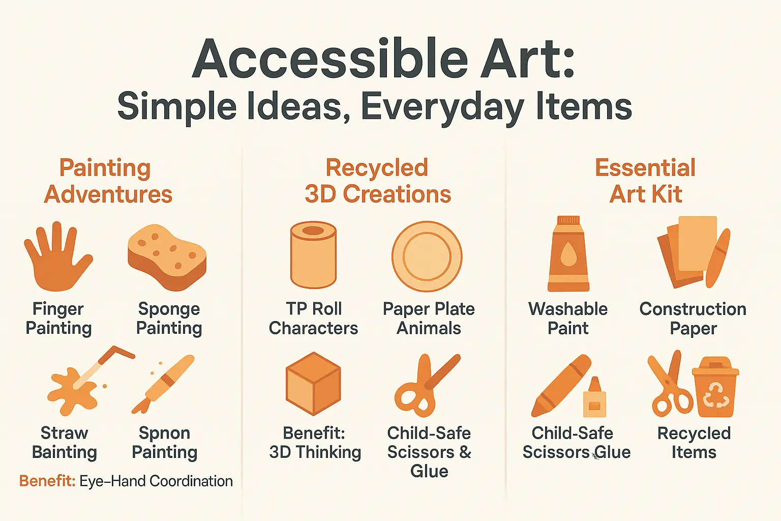 Simple art ideas using household items