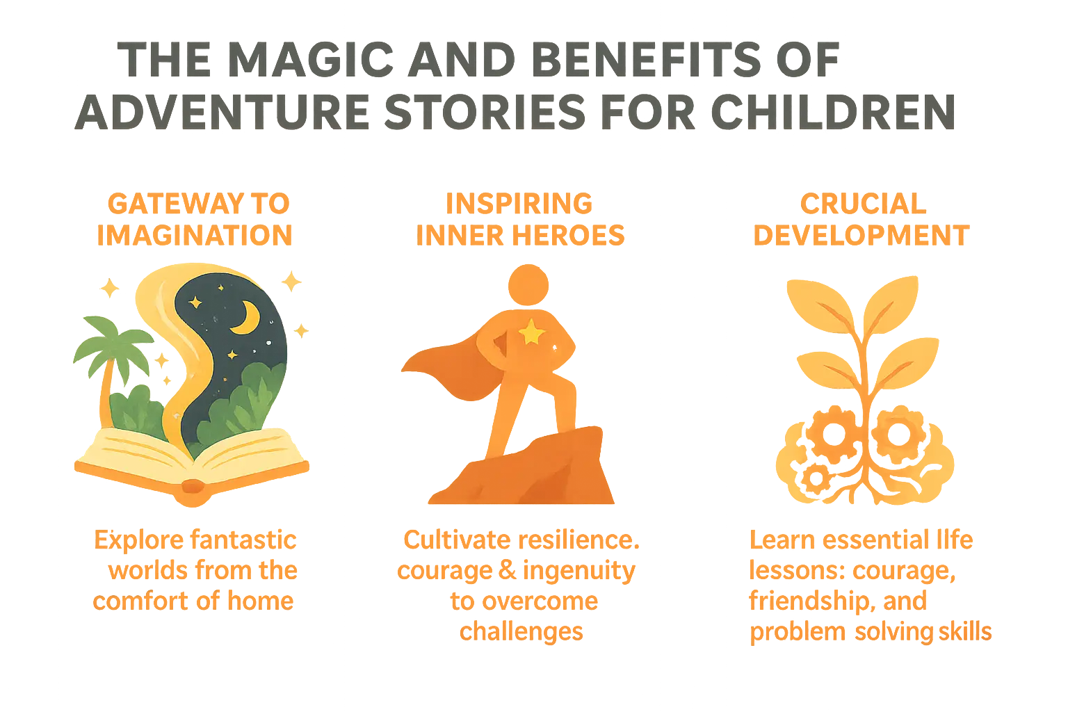 Kids exploring adventure stories