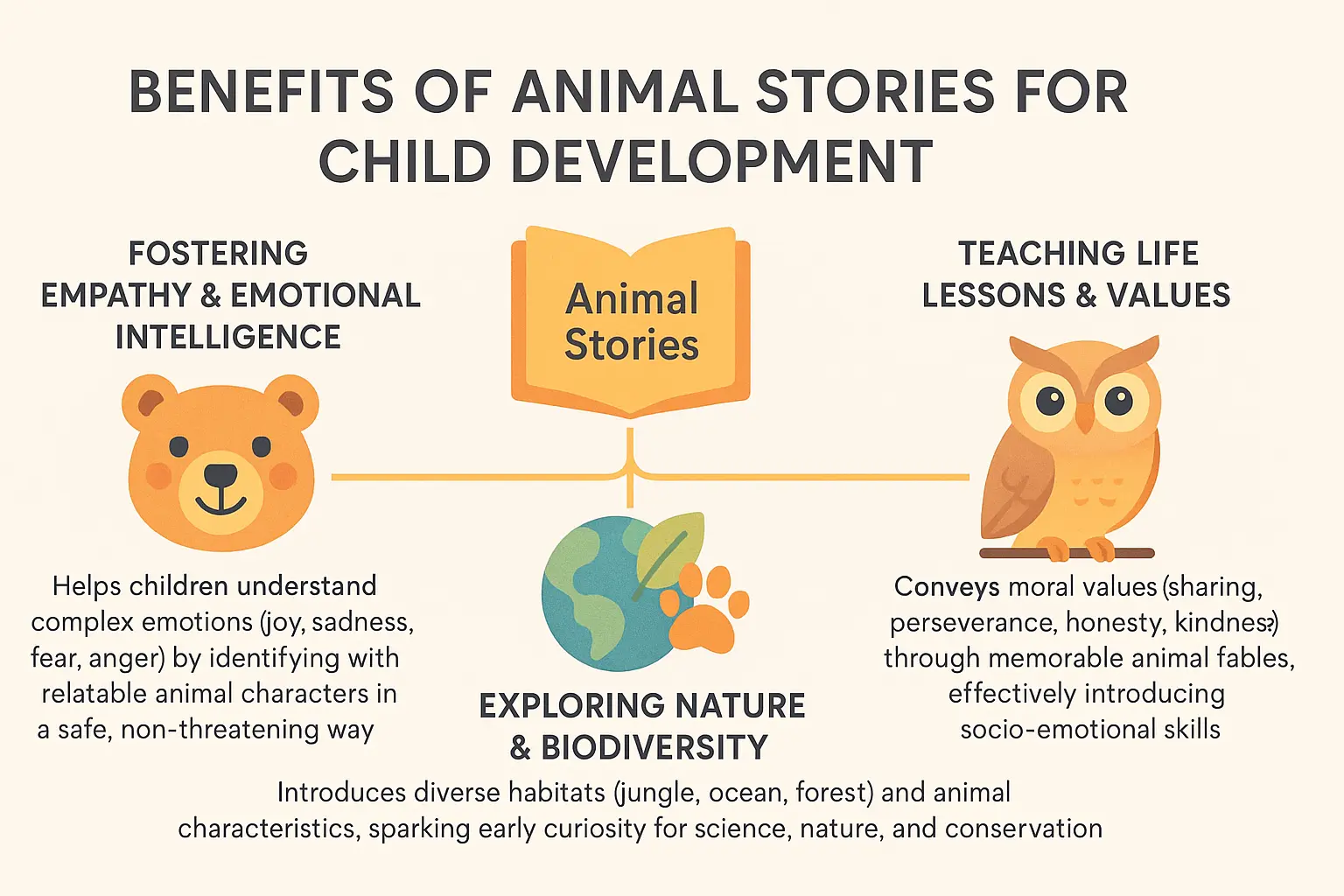 Children exploring animal stories through personalized books