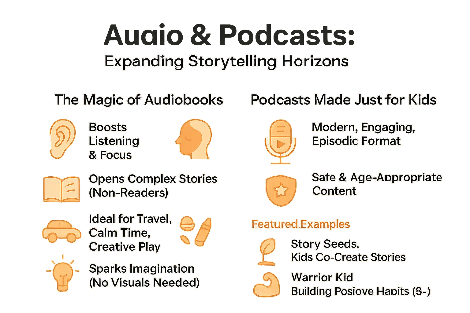 Audio and podcast storytelling for children
