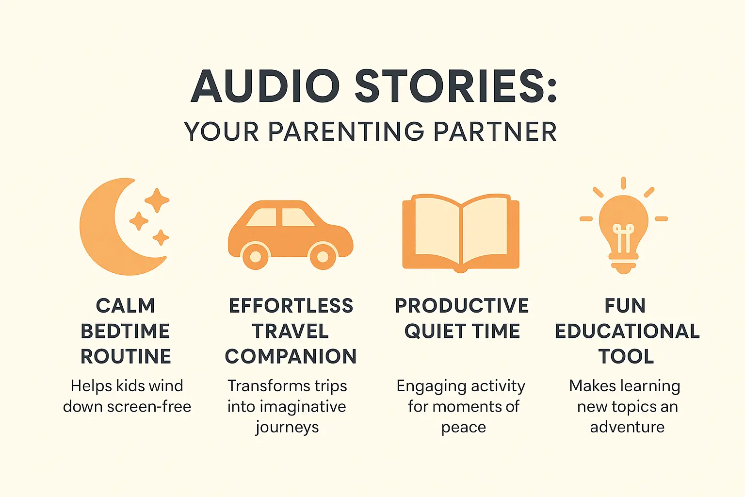 Unlock magic of kids audio stories for screenless adventure 3 Parent and child listening to audio story together