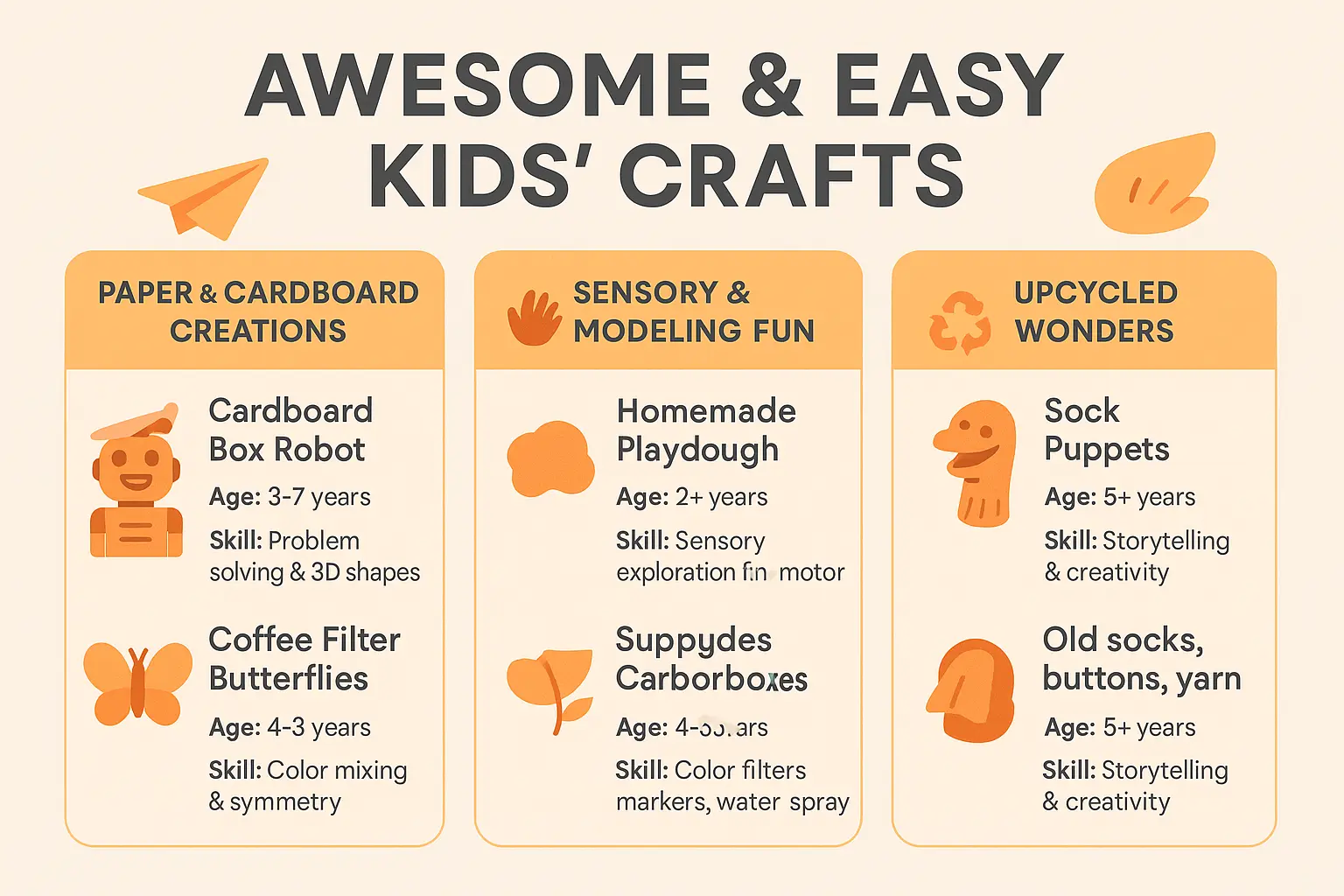 Kids crafts illustration