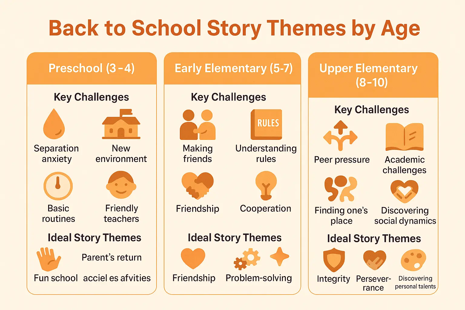 back to school story themes by age