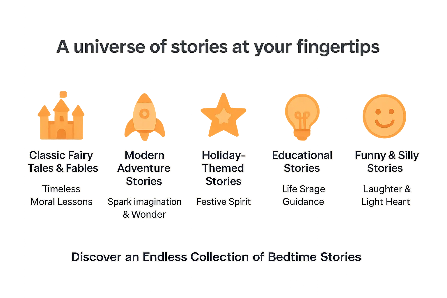 Illustration of a child surrounded by floating storybooks and stars