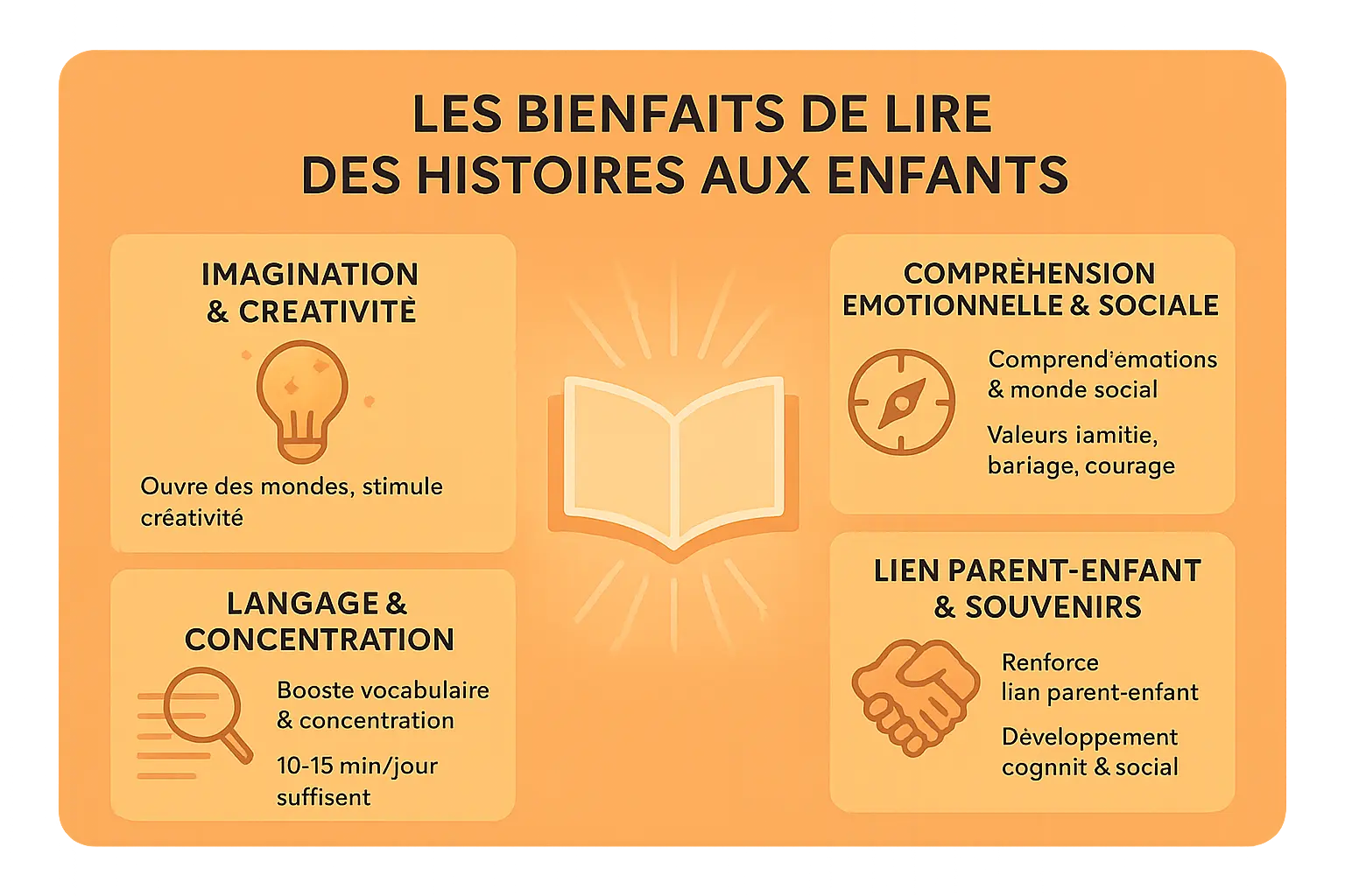 Infographie sur les bienfaits de la lecture pour les enfants