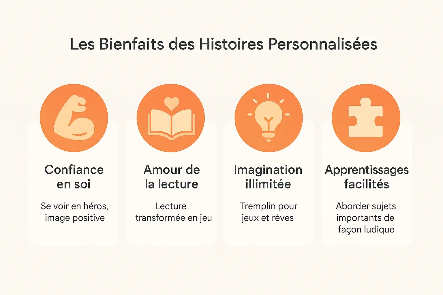 Illustration des bienfaits des histoires personnalisées