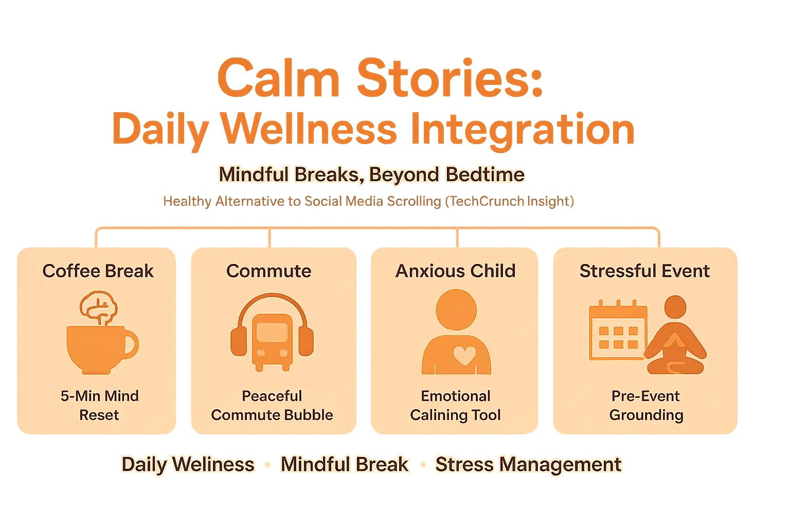 Visualizing daily calm integration with personalized stories