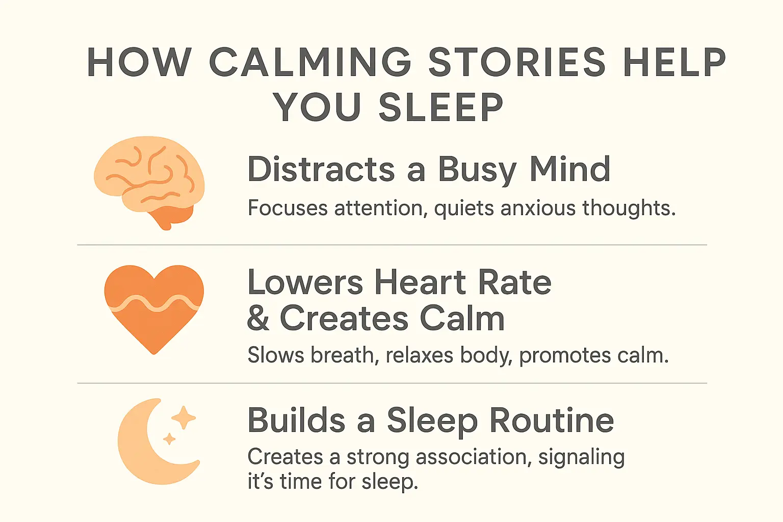 Educational visual about Illustration of calming bedtime stories for sleep related to calming bedtime stories with professional design and engaging content for parents