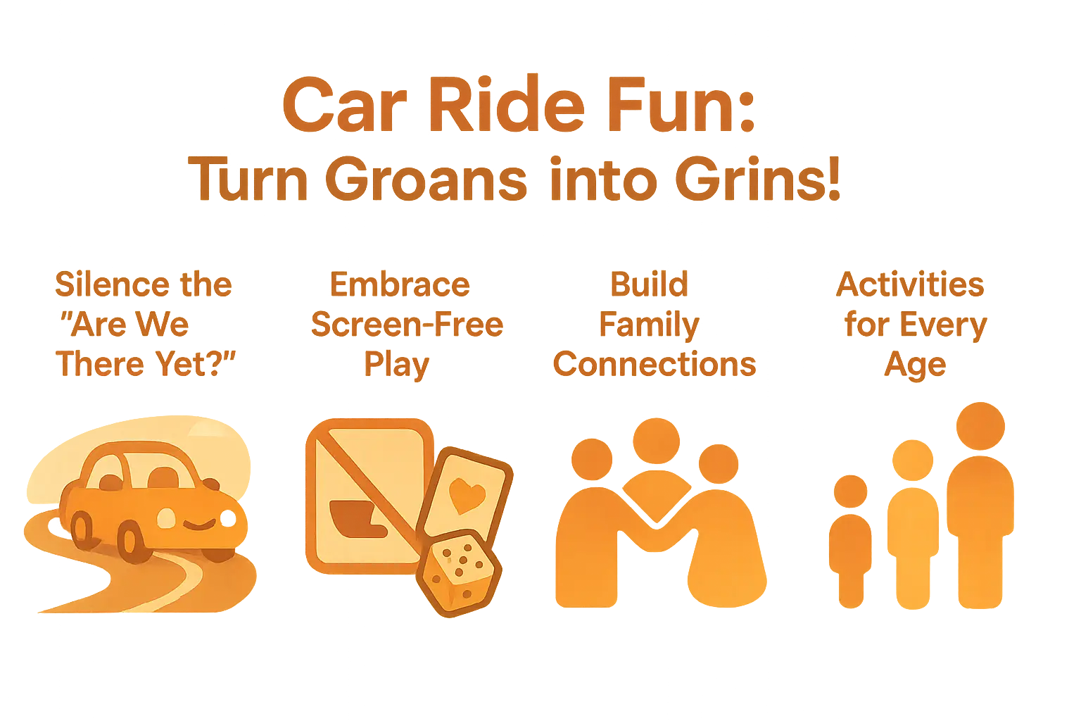 Car Ride Activities: Make 'Are We There Yet?' Moments Fun 1 Family laughing in car with kids playing non-screen games