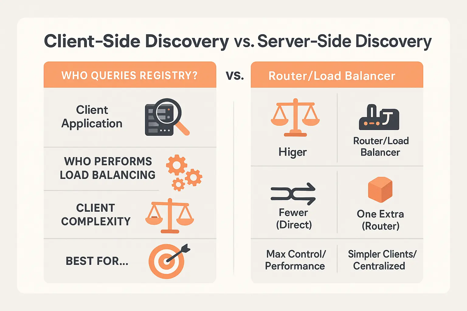Service discovery made easy: How apps find each other 4 Client-Side vs Server-Side Discovery Visual Comparison