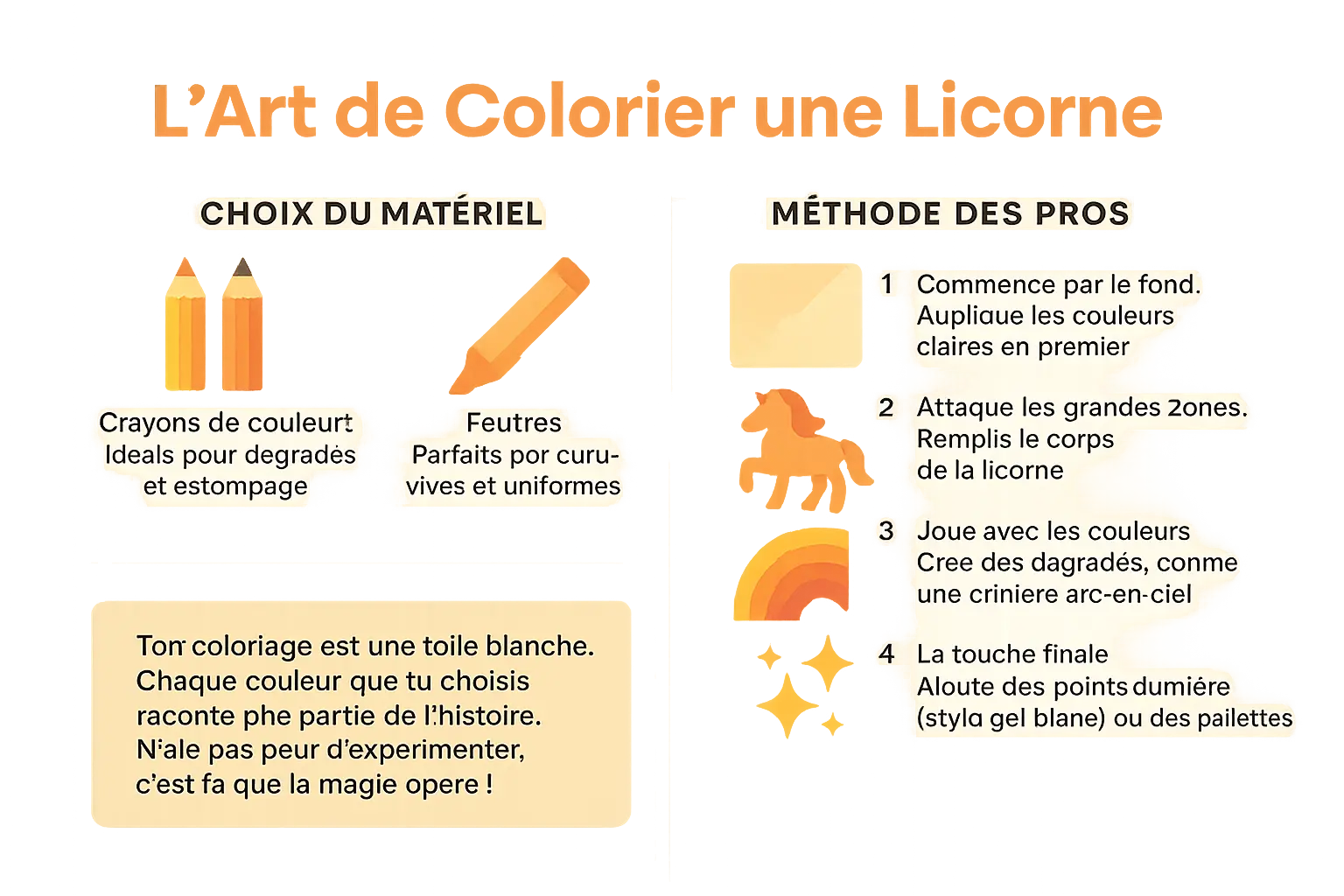 Coloriage de licorne avec des détails artistiques