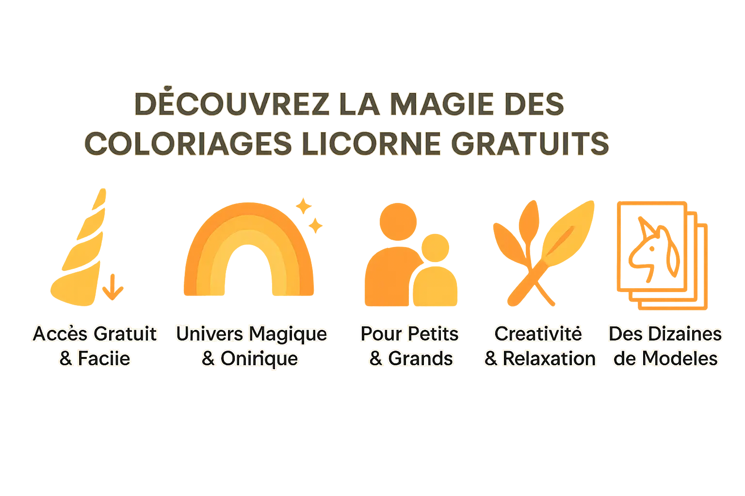 Coloriages de licornes gratuits à imprimer