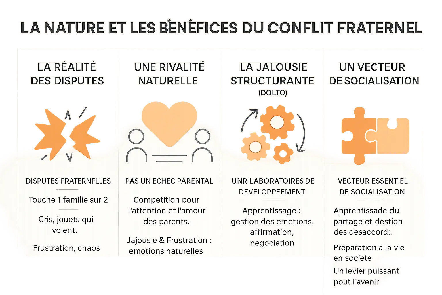 Illustration d'enfants en désaccord mais complices