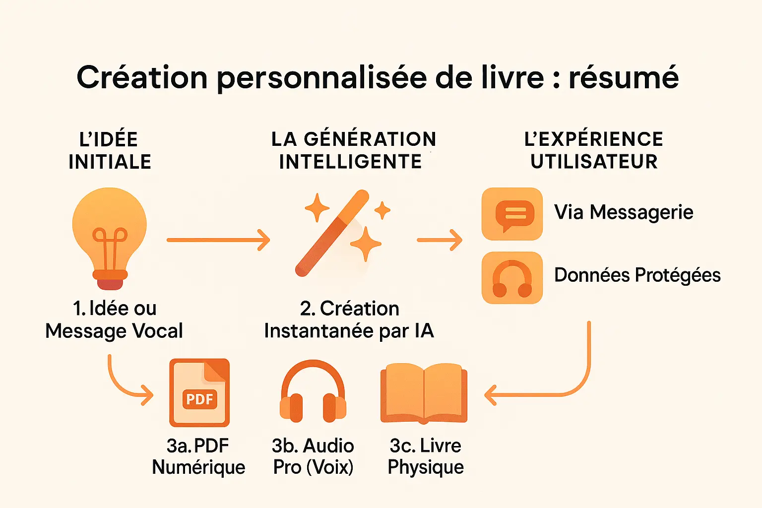 Processus de création d'un livre personnalisé avec Tellmestories