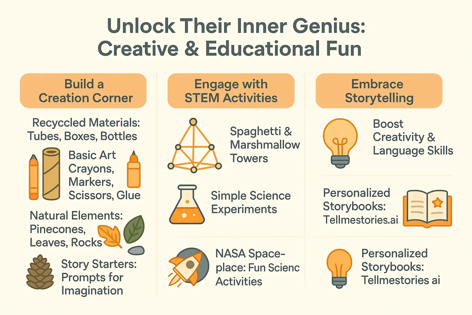 Kids creating art and solving puzzles