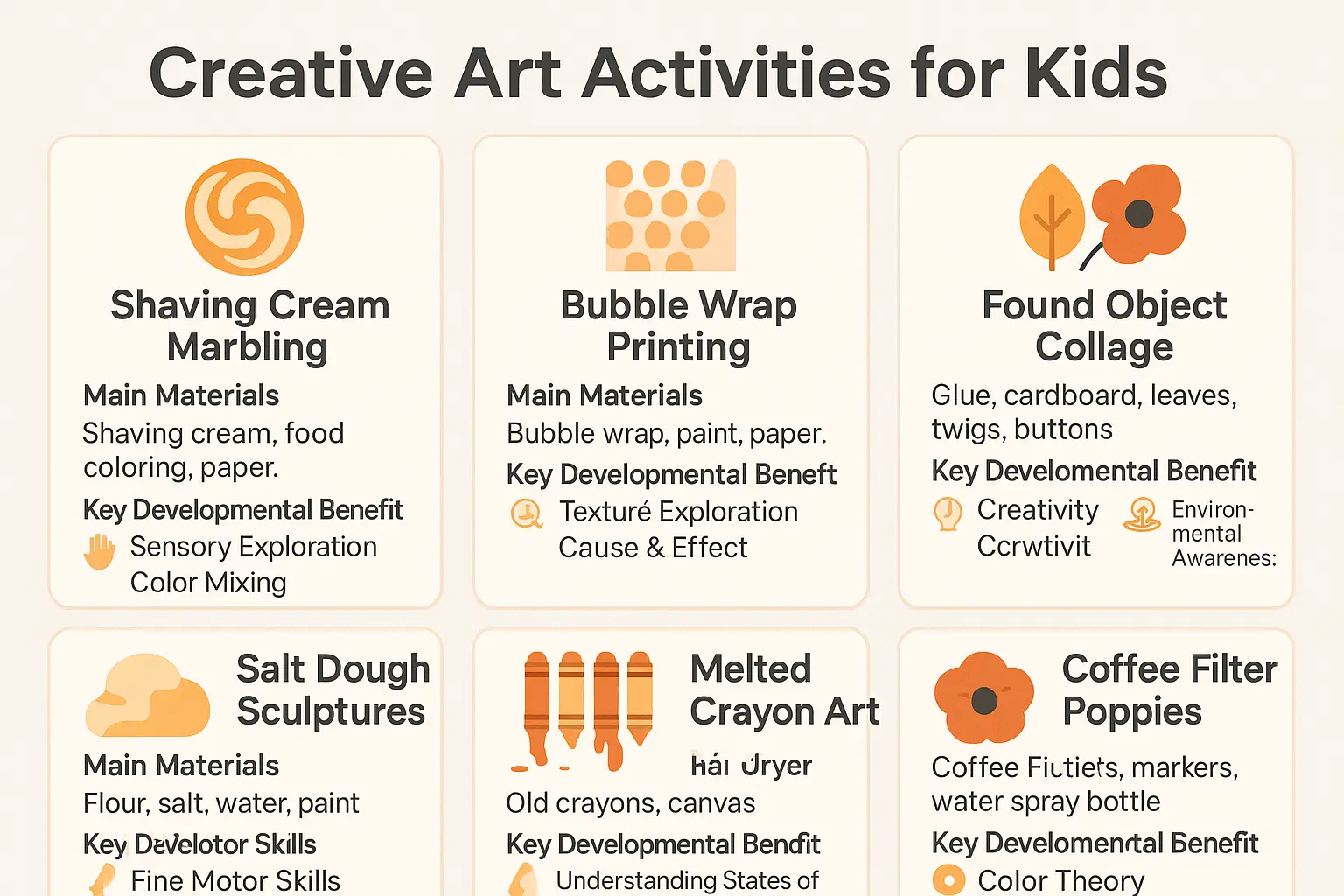 Creative art activities for kids illustration