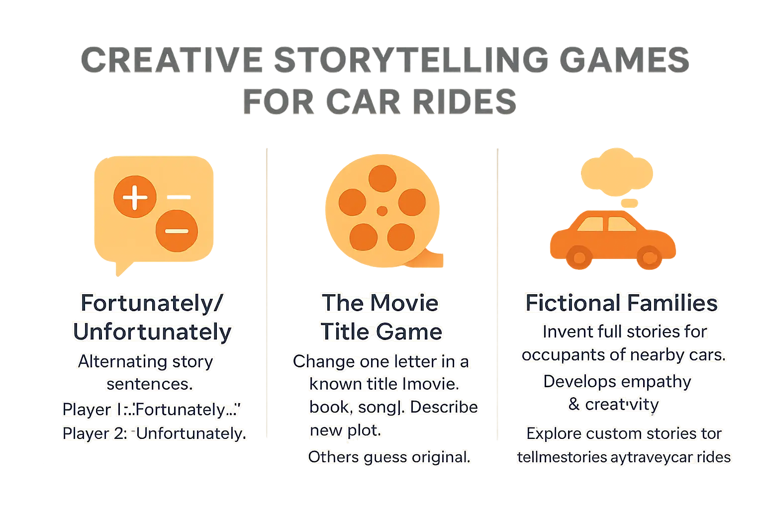 Creative storytelling games for car rides