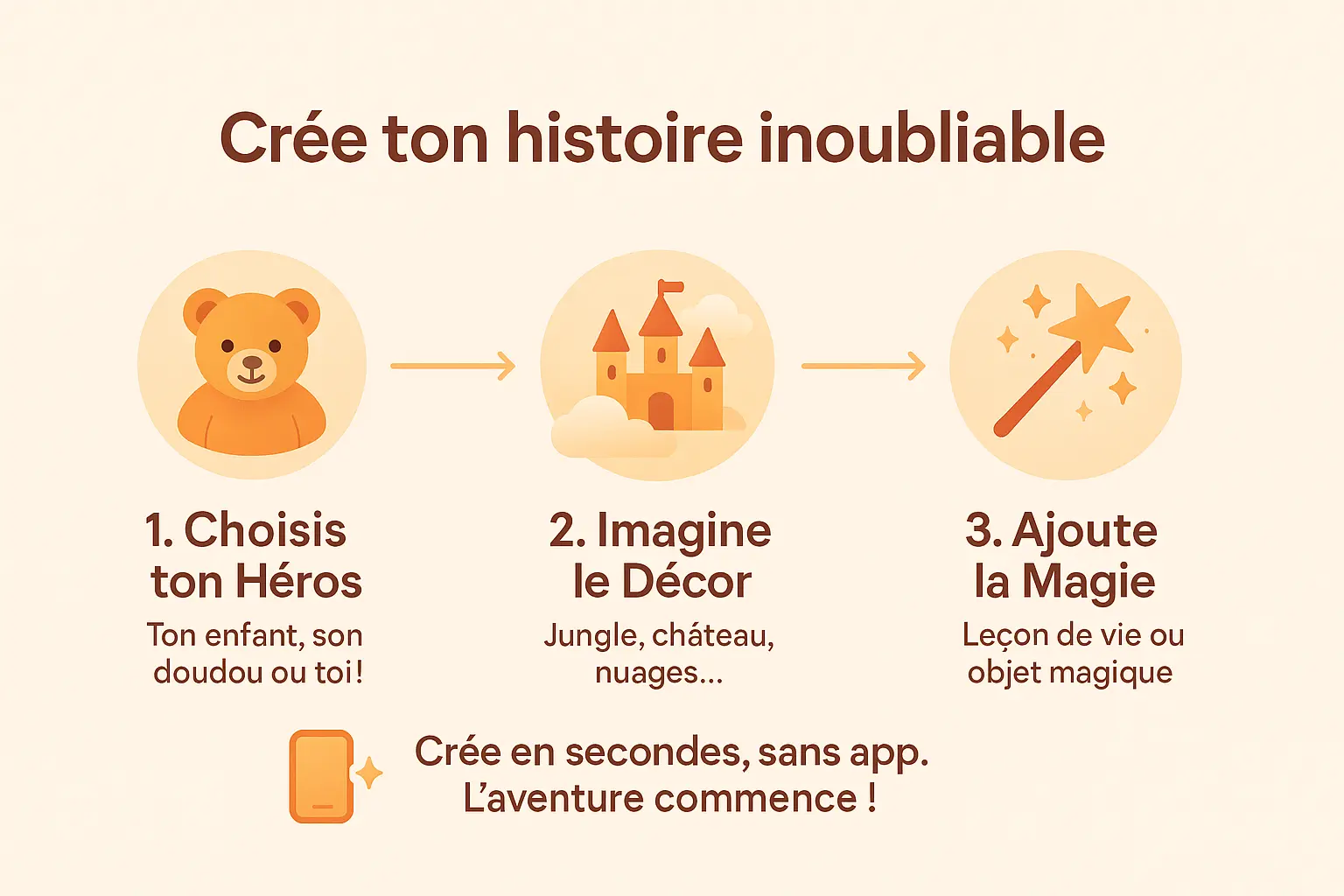 Illustration création d'histoires personnalisées