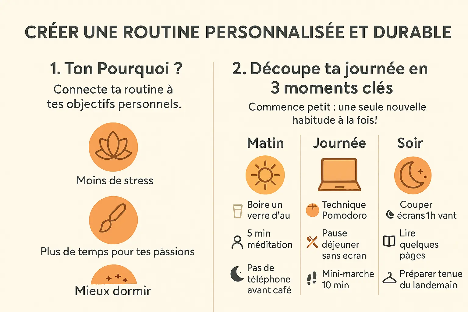 Illustration d'une routine personnalisée