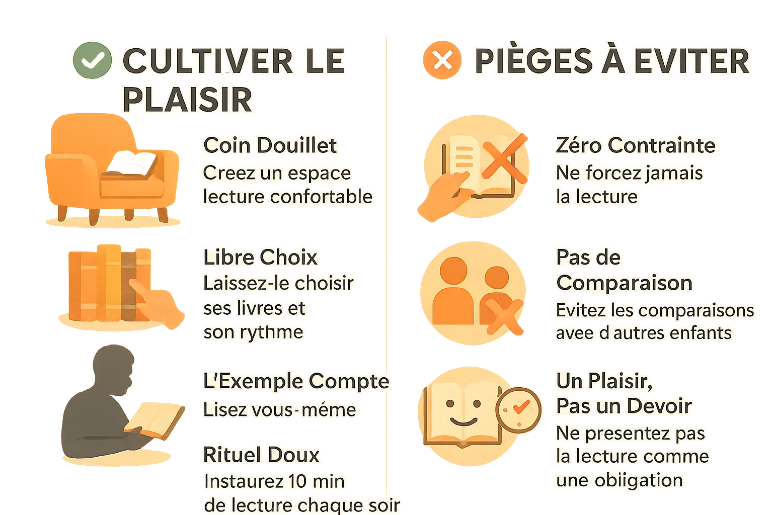 Enfant lisant un livre dans un fauteuil coloré