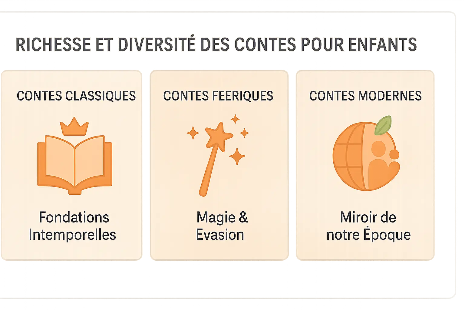 Illustration de la diversité des contes pour enfants