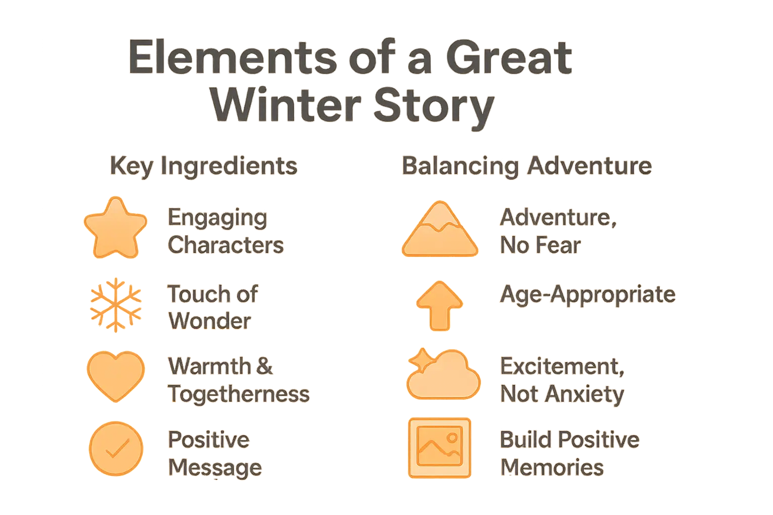 Cozy winter tales for kids spark wonder & lasting memories 3 Illustration of a cozy winter story scene with animals and snowflakes