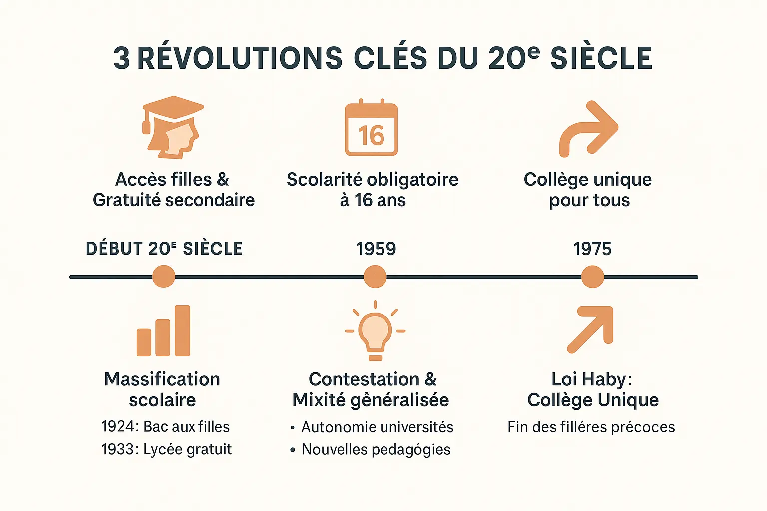 Évolution de l'éducation au 20e siècle