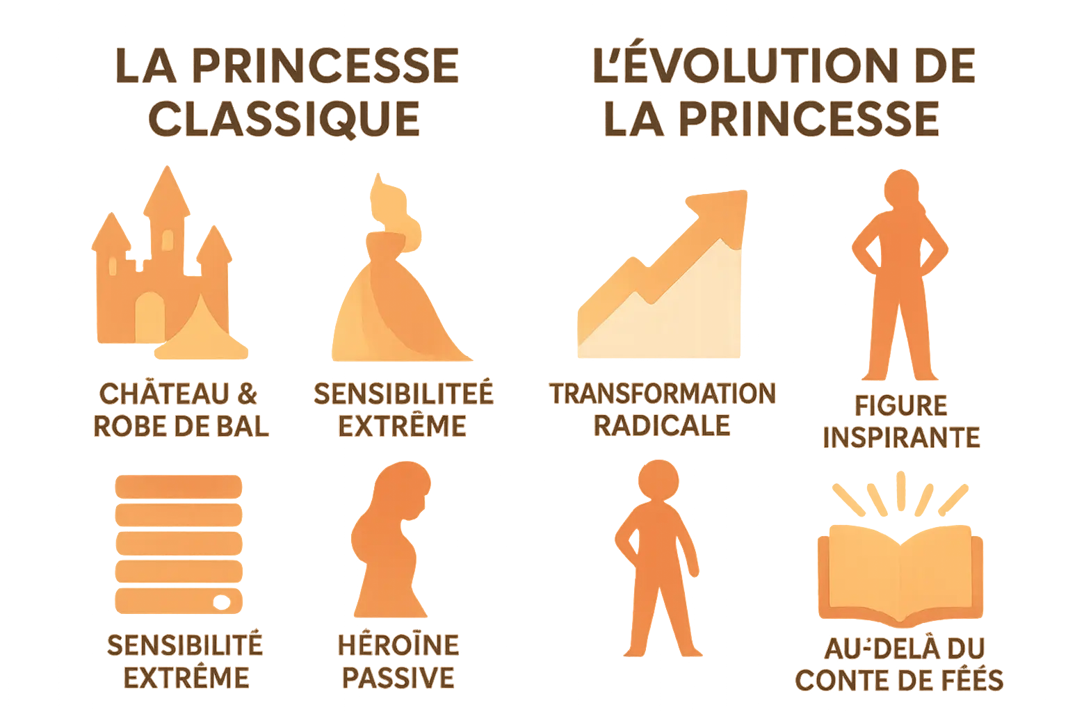 Évolution des princesses dans les contes