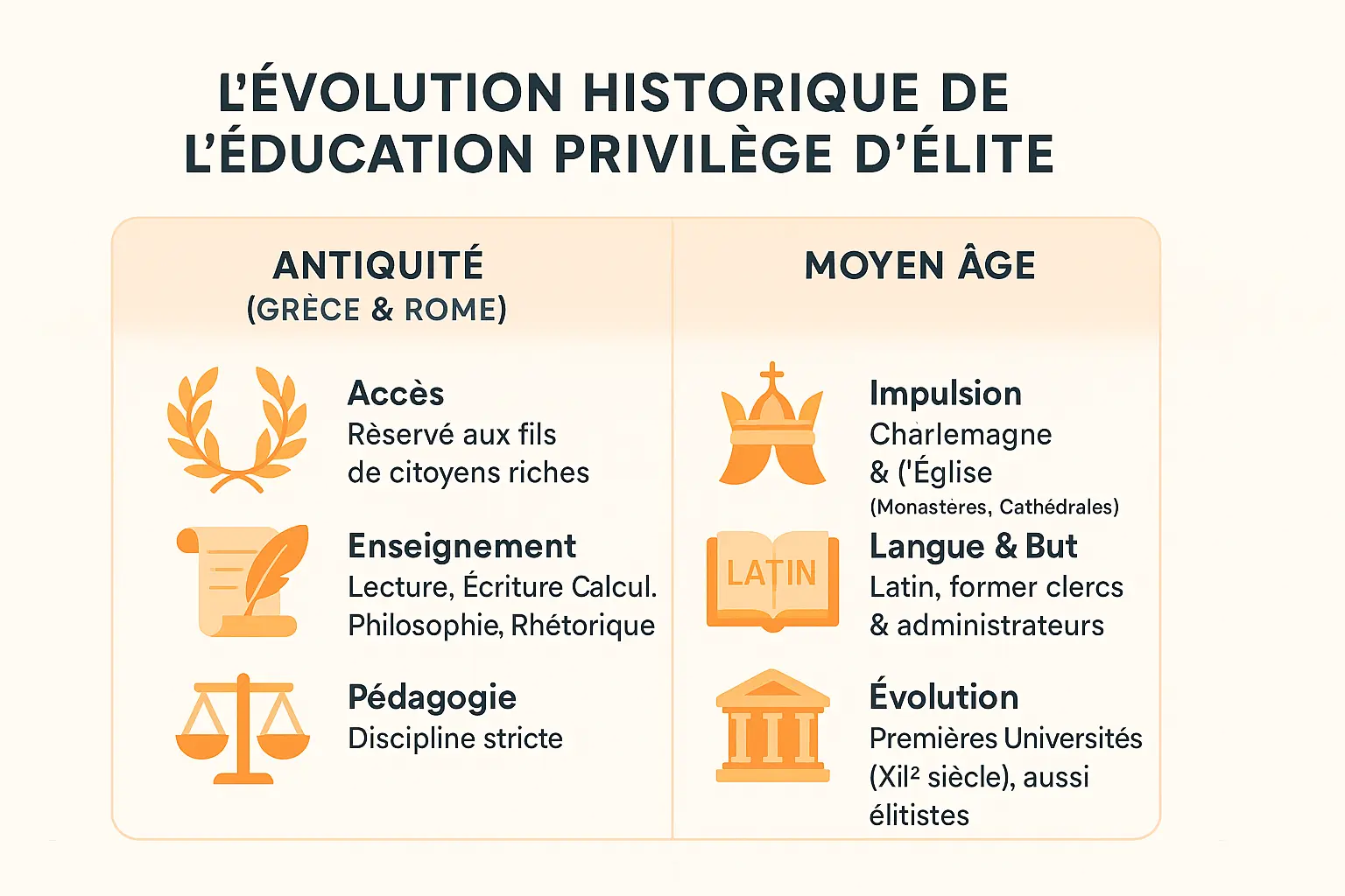 Évolution historique de l'éducation