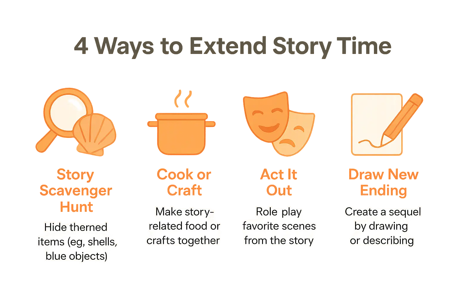 Magical summer tales: spark imagination & create memories 4 Kids engaging in story-themed activities like scavenger hunt and crafting