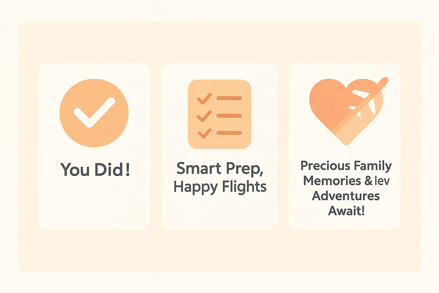 Family enjoying a flight with children