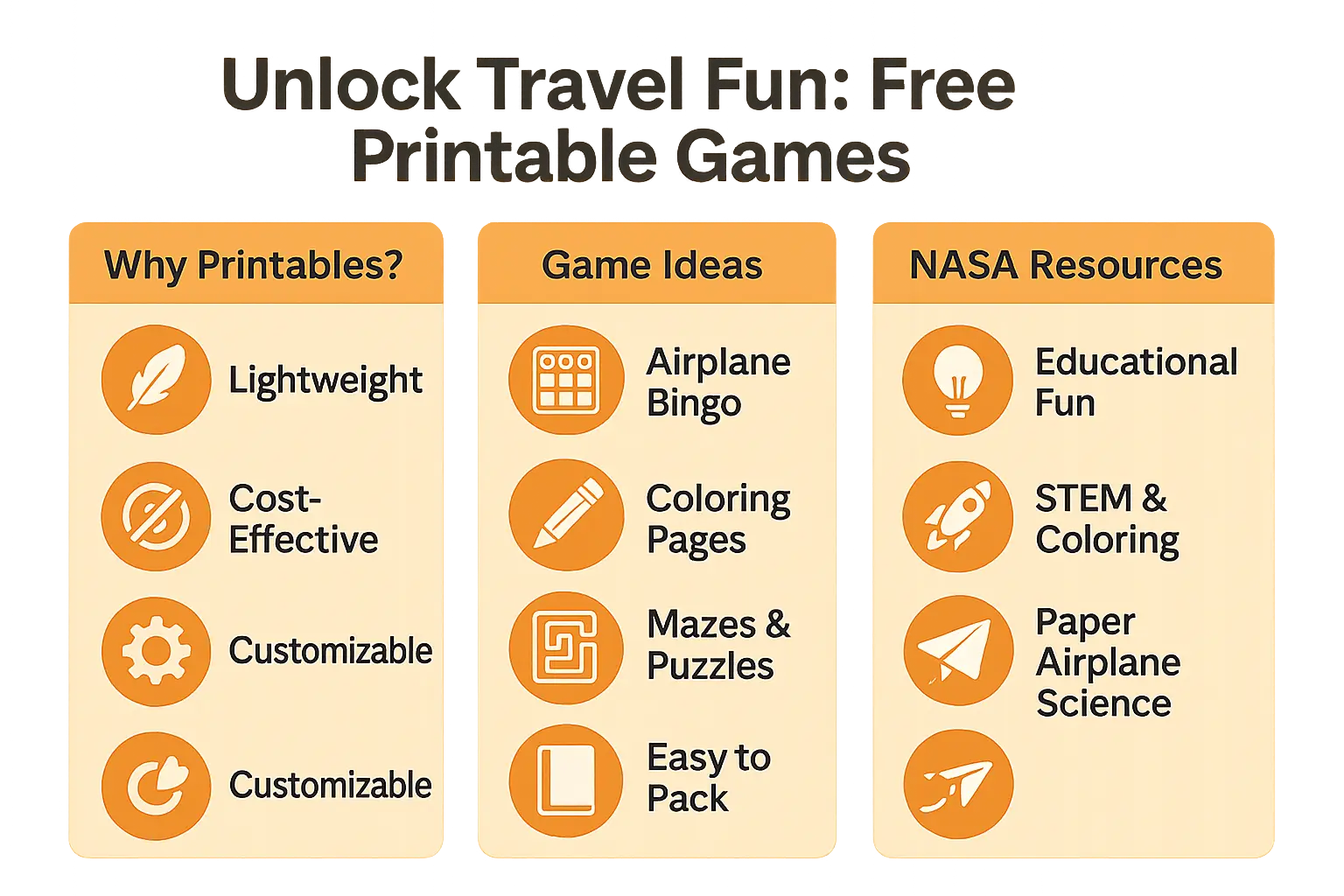 Free printable airplane games for travel
