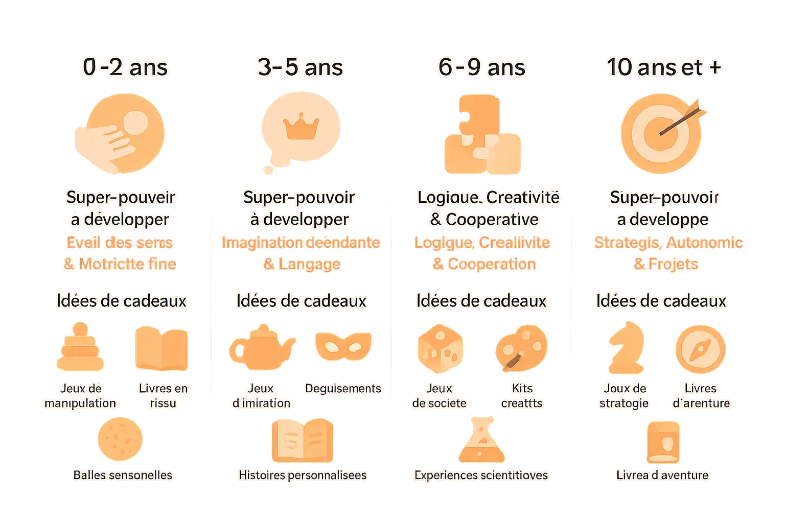 Guide des cadeaux de Noël par âge et super-pouvoir