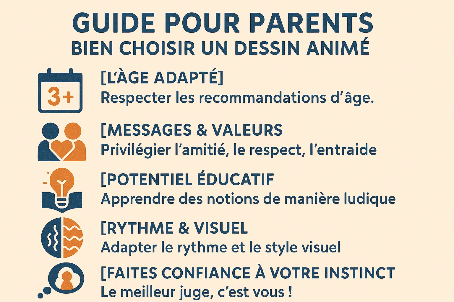 Guide pour choisir un dessin animé pour enfants