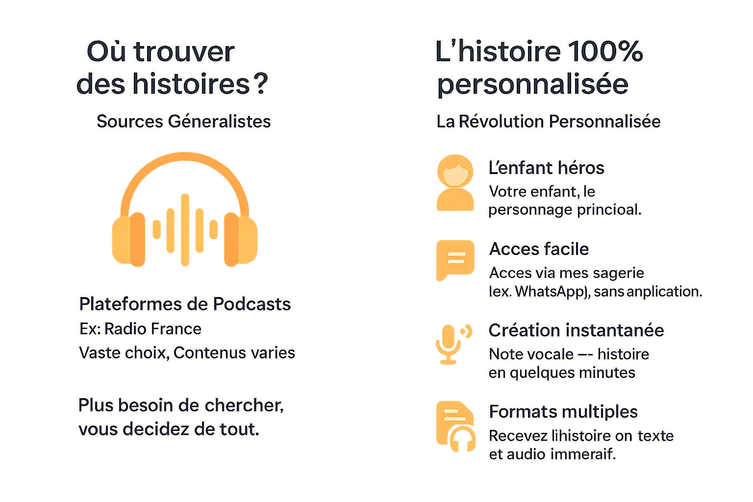 histoires general vs personnalise