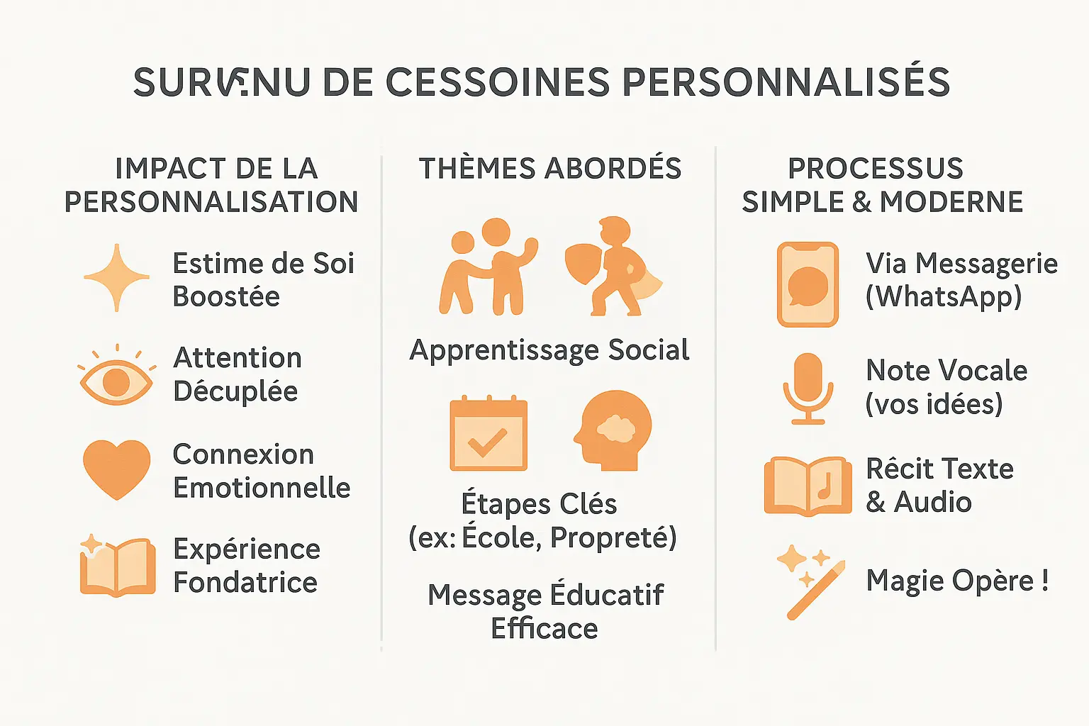 Illustration d'un enfant plongé dans un univers d'aventures personnalisées