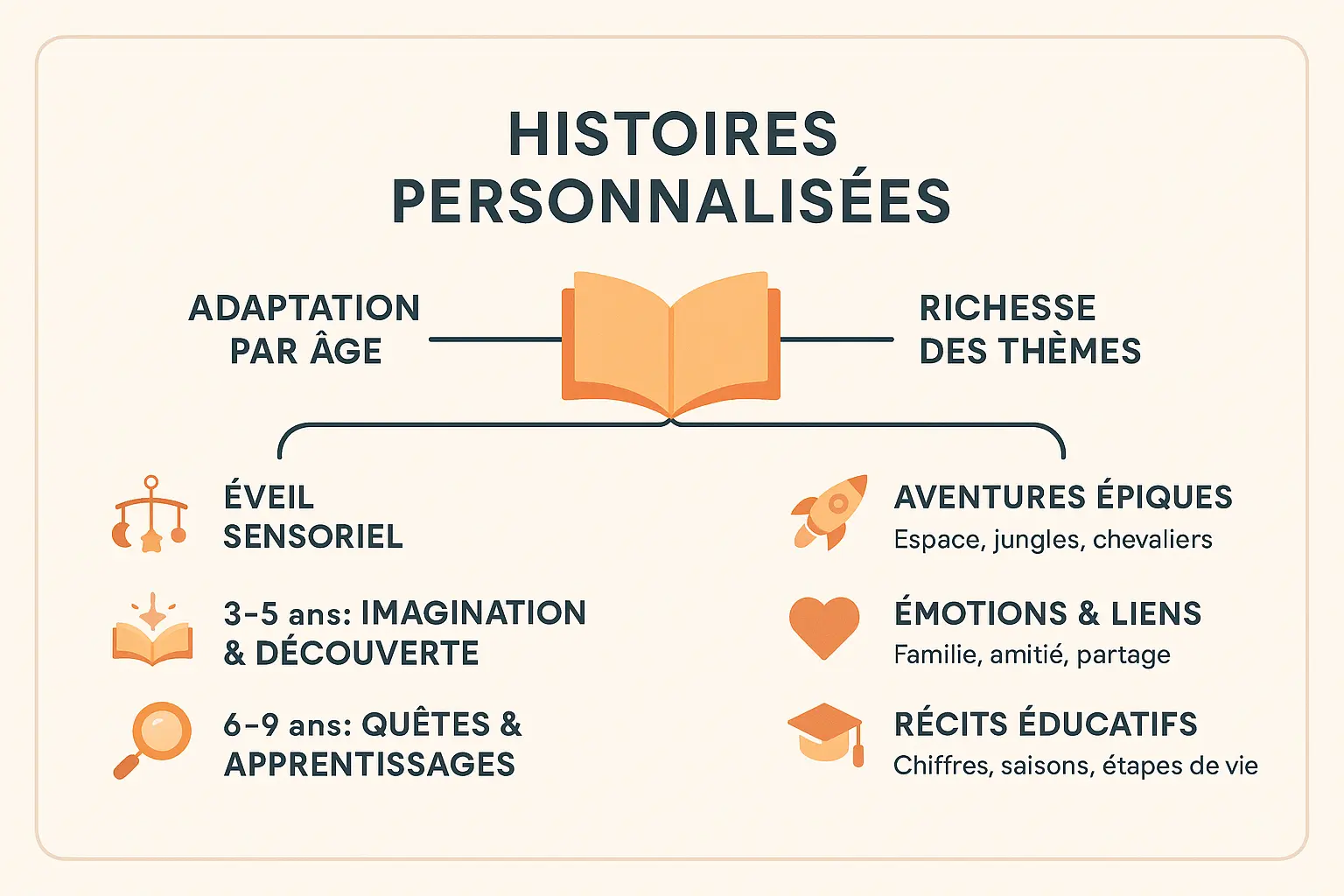 Enfant lisant une histoire personnalisée avec son prénom