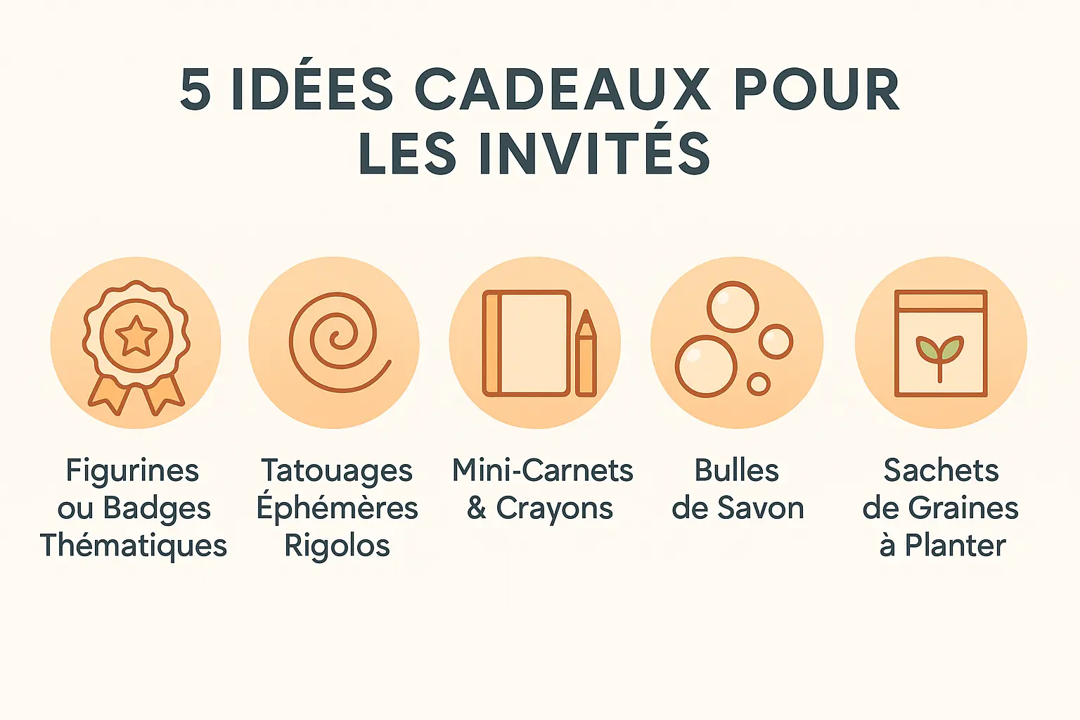 Idées de cadeaux pour les invités d'anniversaire