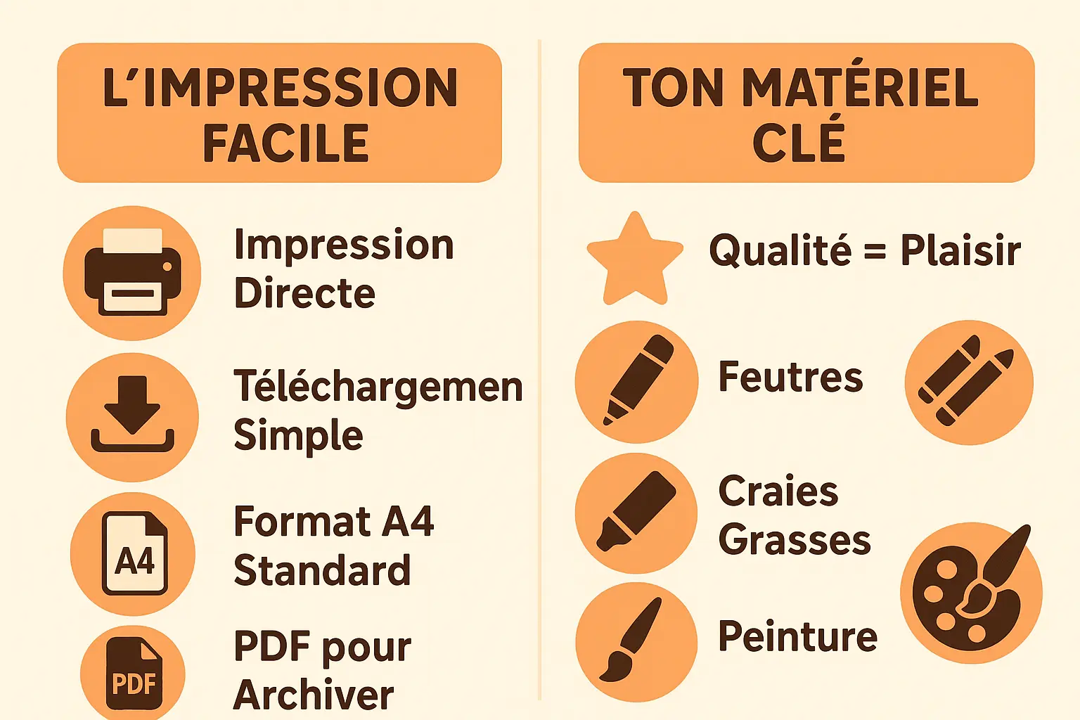 Enfant coloriant avec des crayons et imprimante à côté