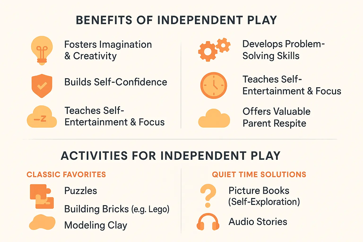 Child engaged in independent play with books and puzzles