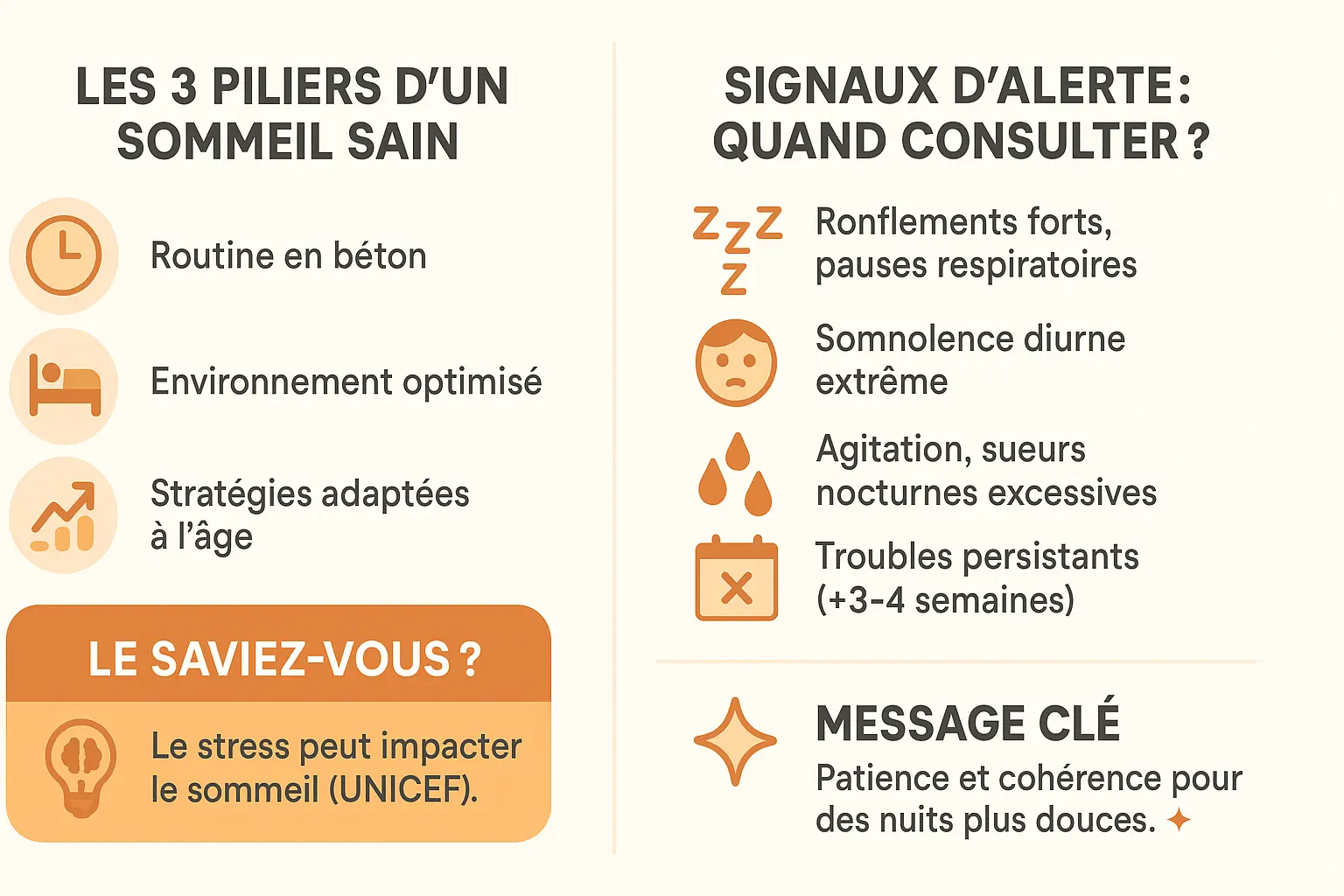 Conseils pour un sommeil sain chez l'enfant