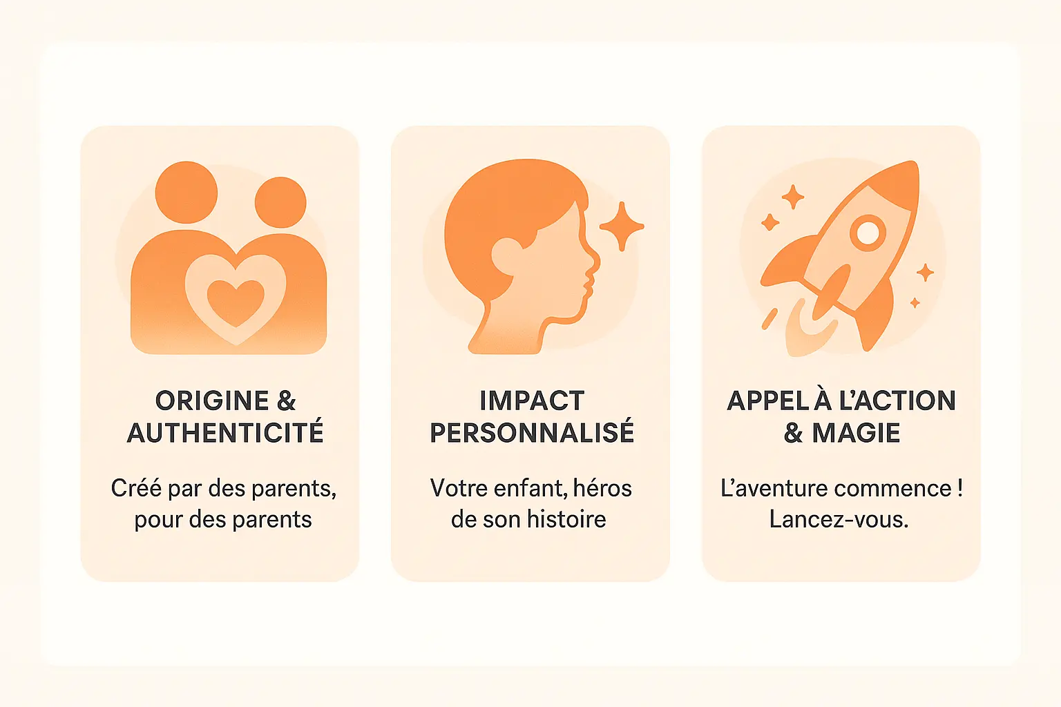 Illustration d'une famille écoutant une histoire personnalisée