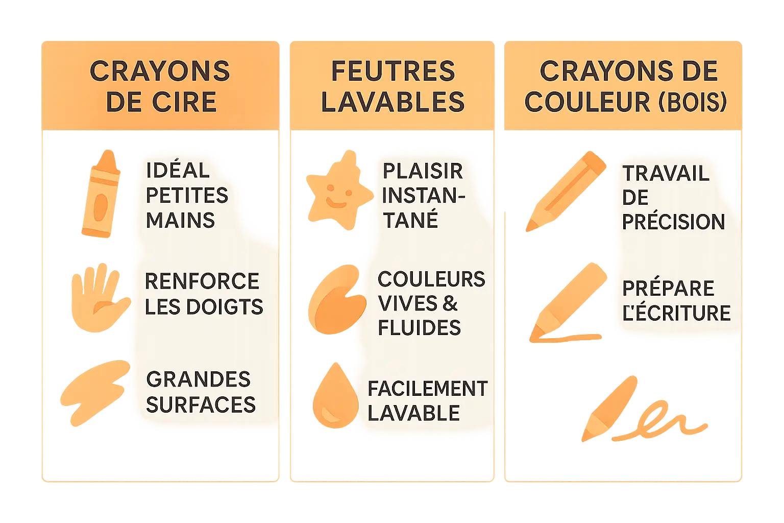 Matériel de coloriage adapté aux enfants de 4 ans