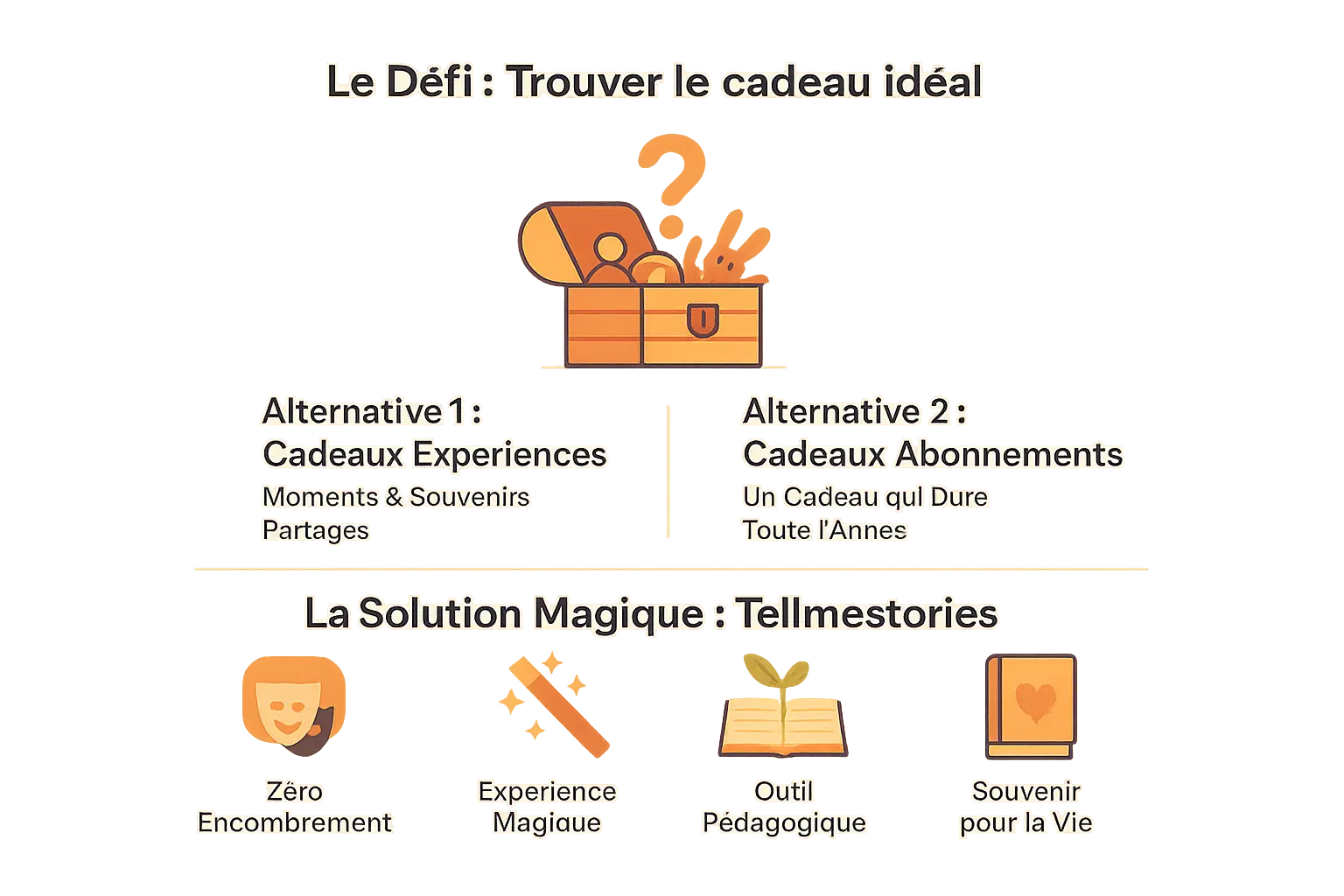 Infographie sur les cadeaux de Noël personnalisés avec Tellmestories