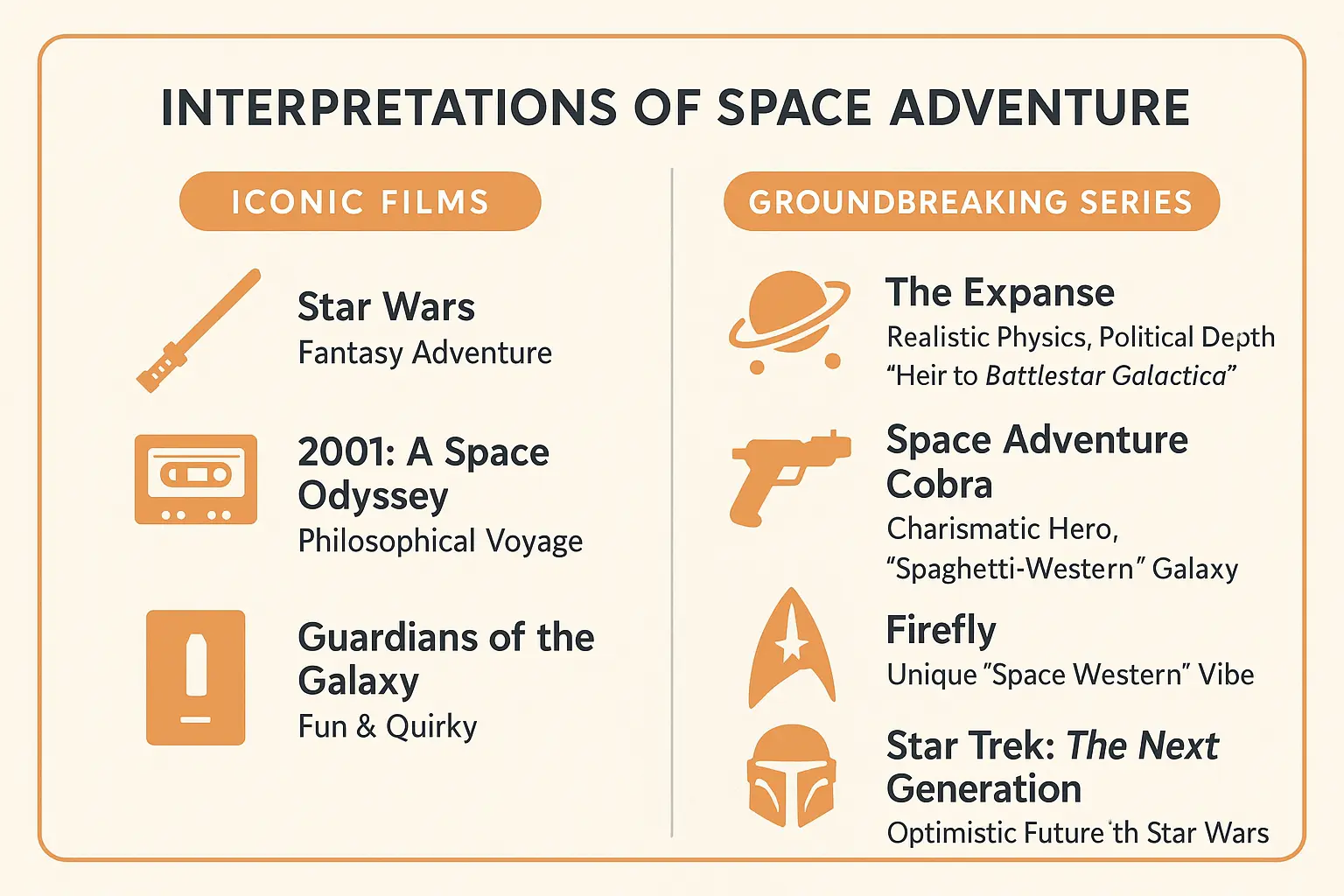 Create space adventures: classic to personalized 🌌 4 Space adventure interpretations in film and TV