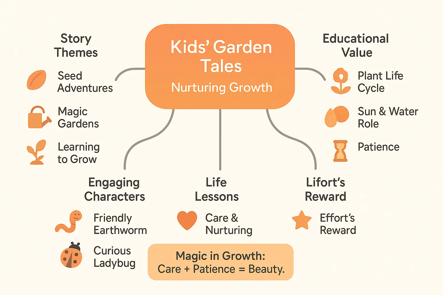 kids garden tales nurturing growth infographic
