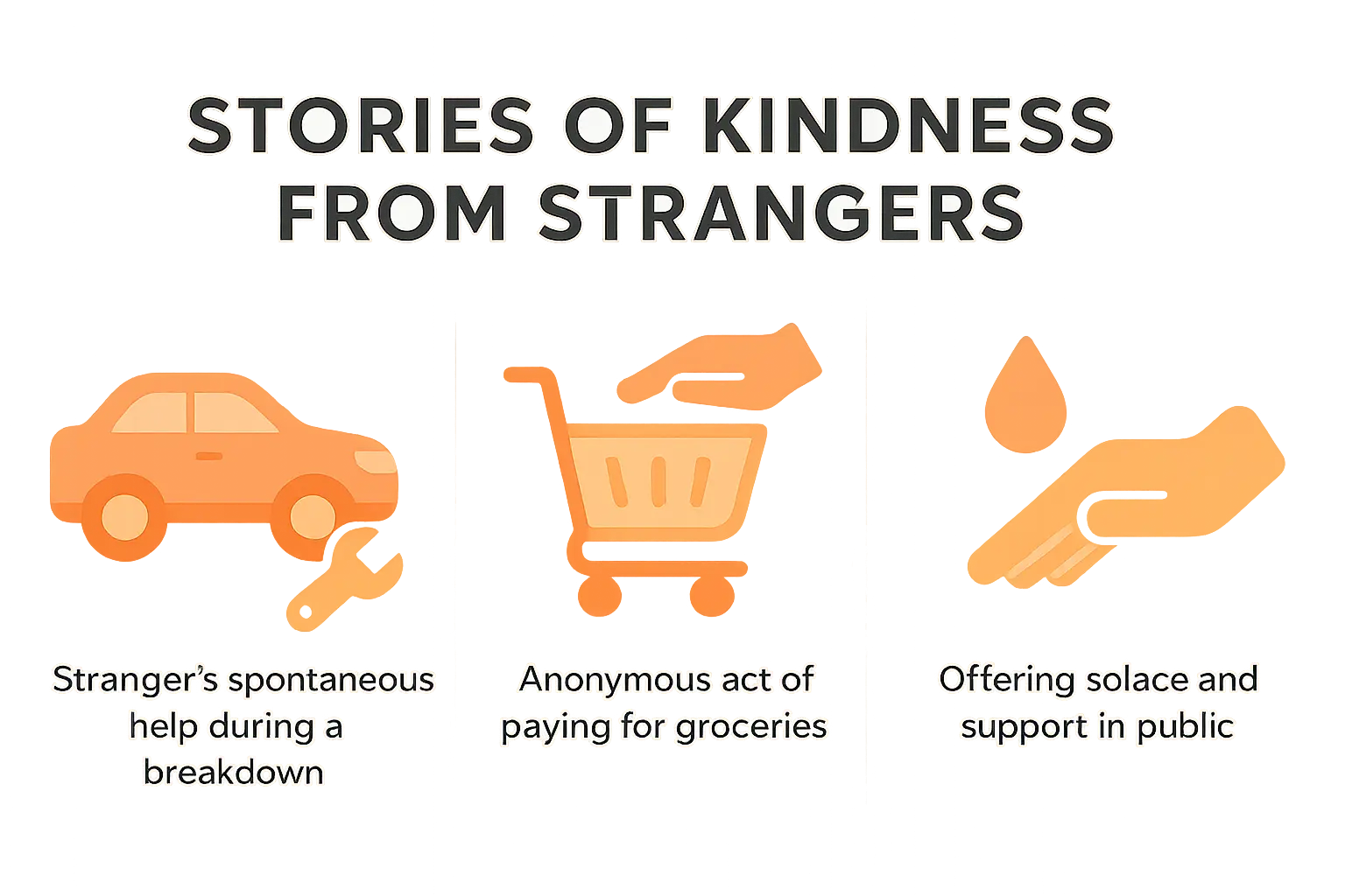 Illustration of kindness between strangers