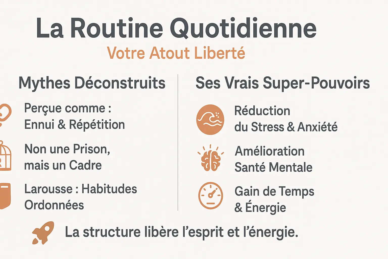 Illustration de routine quotidienne